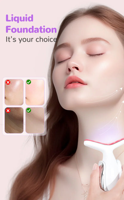 Newly upgraded 7-day multi-functional facial and neck beauty device with massage, thermal energy, vibration, EMS micro current 2