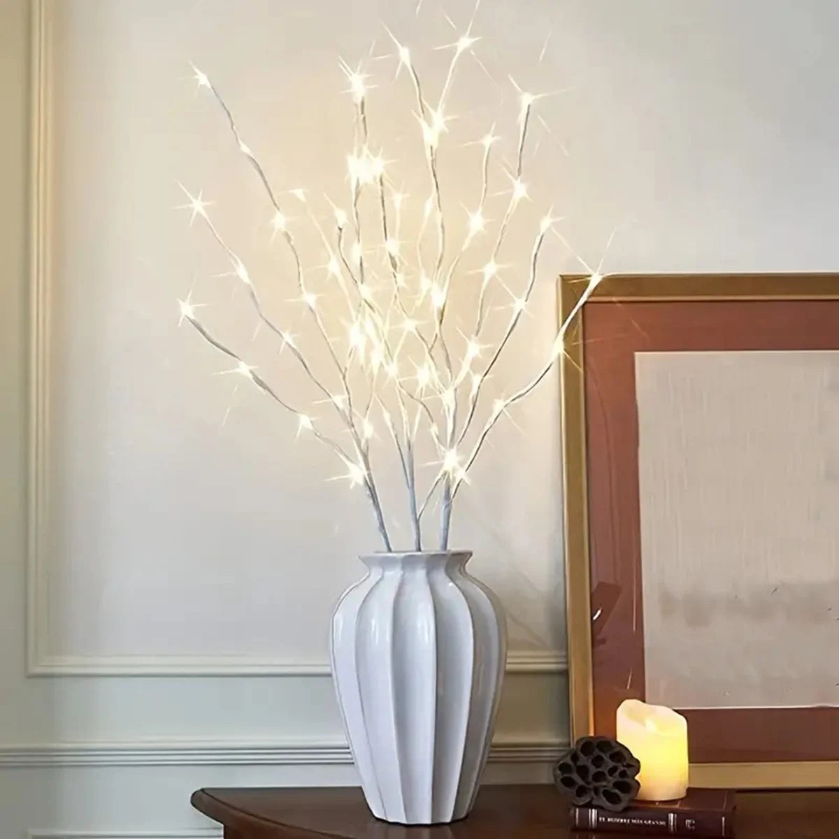 Christmas Decoration 1 PC White Birch Branch Light LED Battery Operated