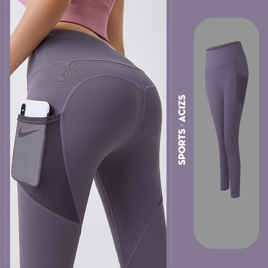 Sport Girl Gym Leggings Women Tummy Control Jogging Tights Female Fitness Pants