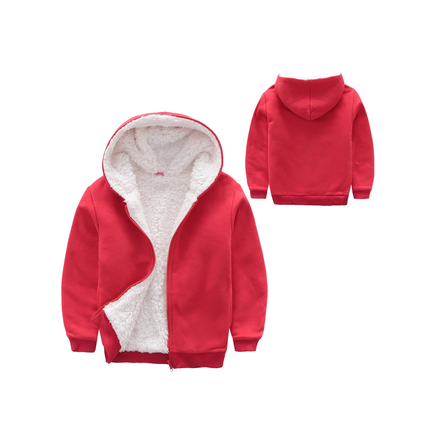 Children's Fleece Thick Coat Hooded Top Winter Clothes