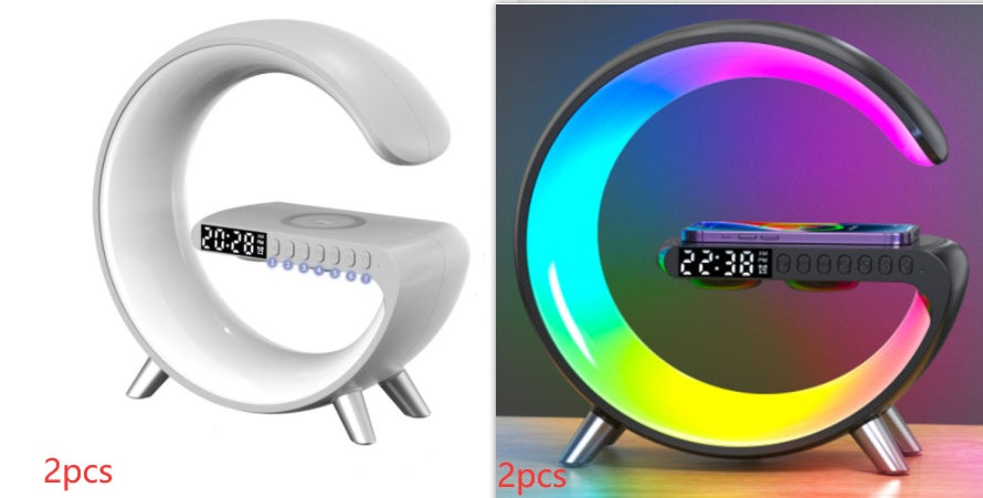 New Intelligent G Shaped LED Lamp Bluetooth Speake Wireless Charger Atmosphere Lamp