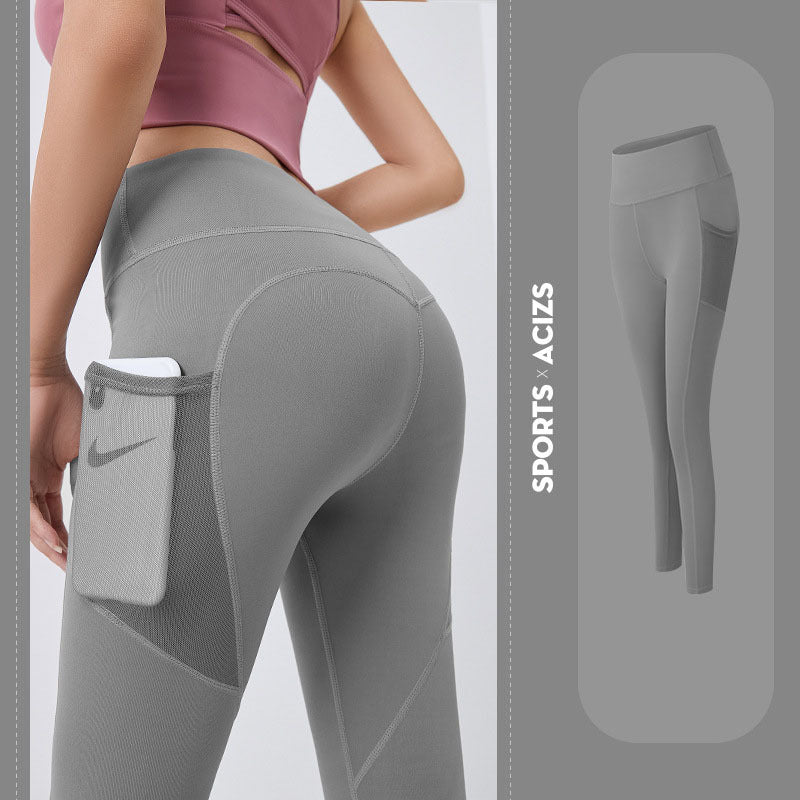 Sport Girl Gym Leggings Women Tummy Control Jogging Tights Female Fitness Pants