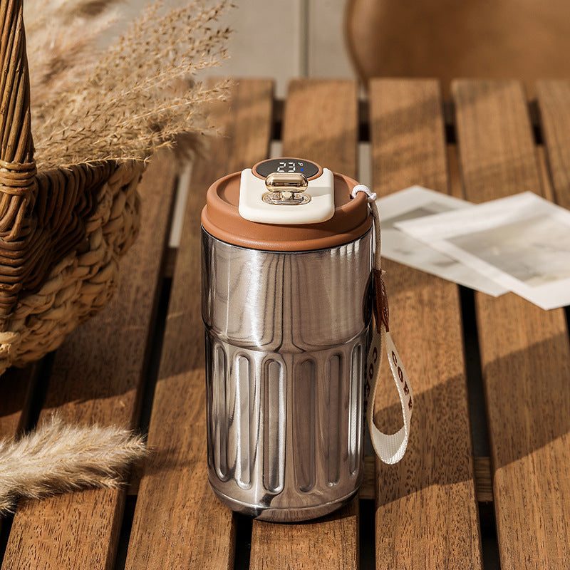 Smart Digital Thermal Bottle Portable Coffee Mug Stainless Steel