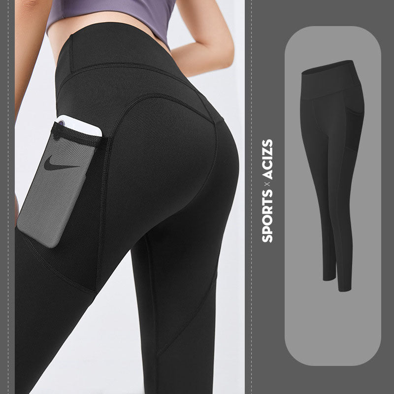 Sport Girl Gym Leggings Women Tummy Control Jogging Tights Female Fitness Pants