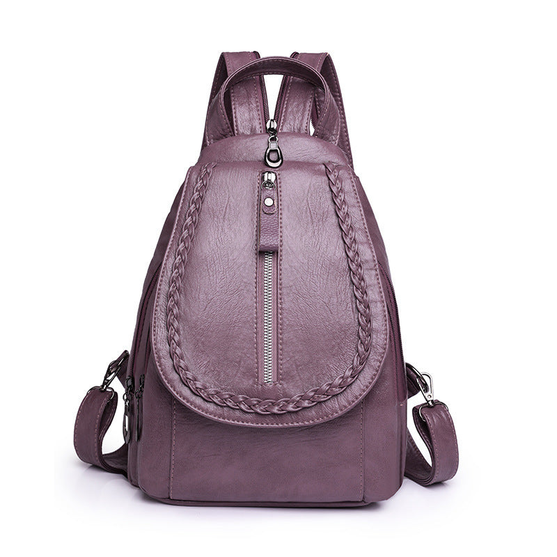 New Large Capacity Soft Leather Women's Backpack