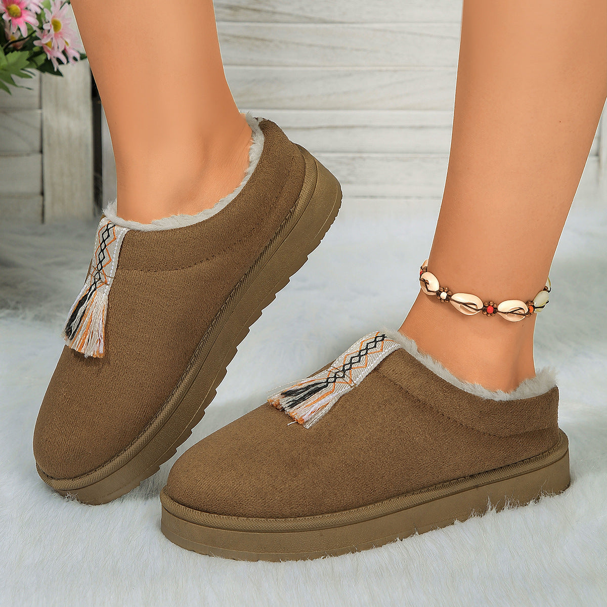 Winter Plush Fashion Suede Shoes For Women