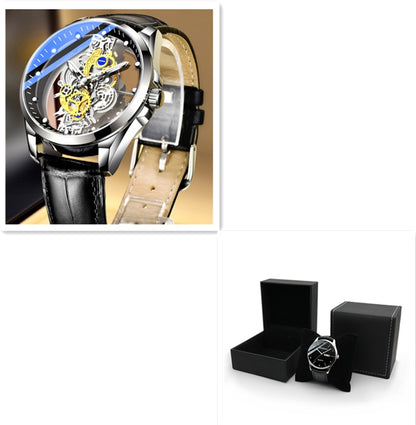 Men Watch Skeleton Automatic Quartz Top Brand Luxury