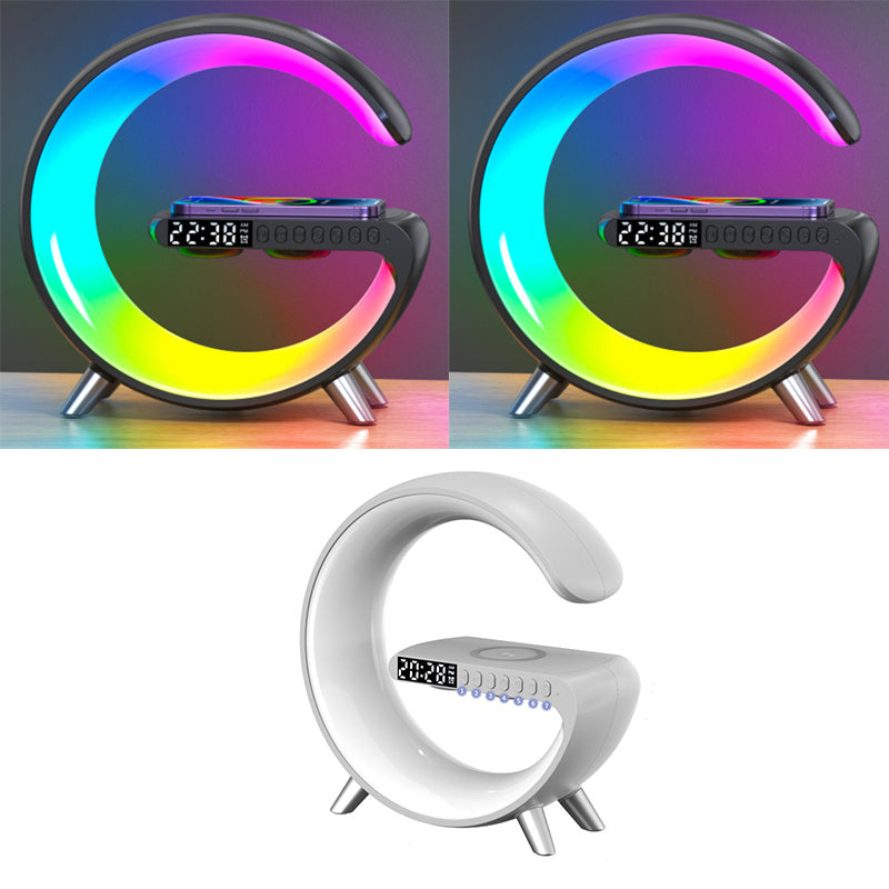 New Intelligent G Shaped LED Lamp Bluetooth Speake Wireless Charger Atmosphere Lamp