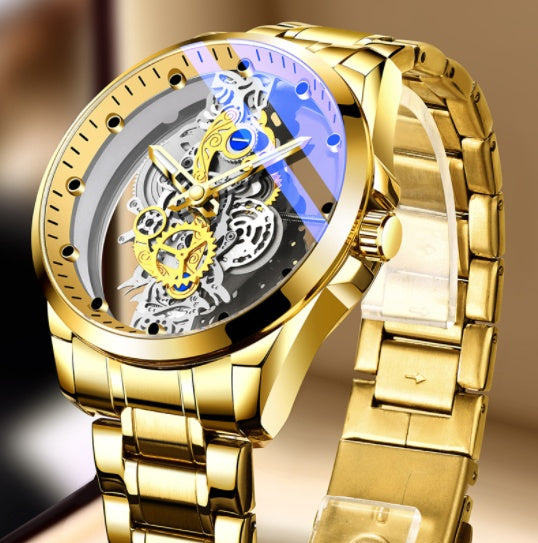 Men Watch Skeleton Automatic Quartz Top Brand Luxury